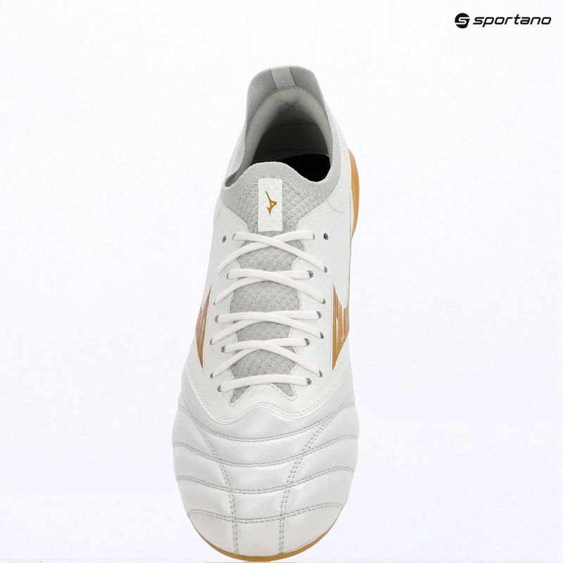 Football boots Mizuno Morelia Neo IV Beta Elite AG white/mp gold/cool gray 3c 12