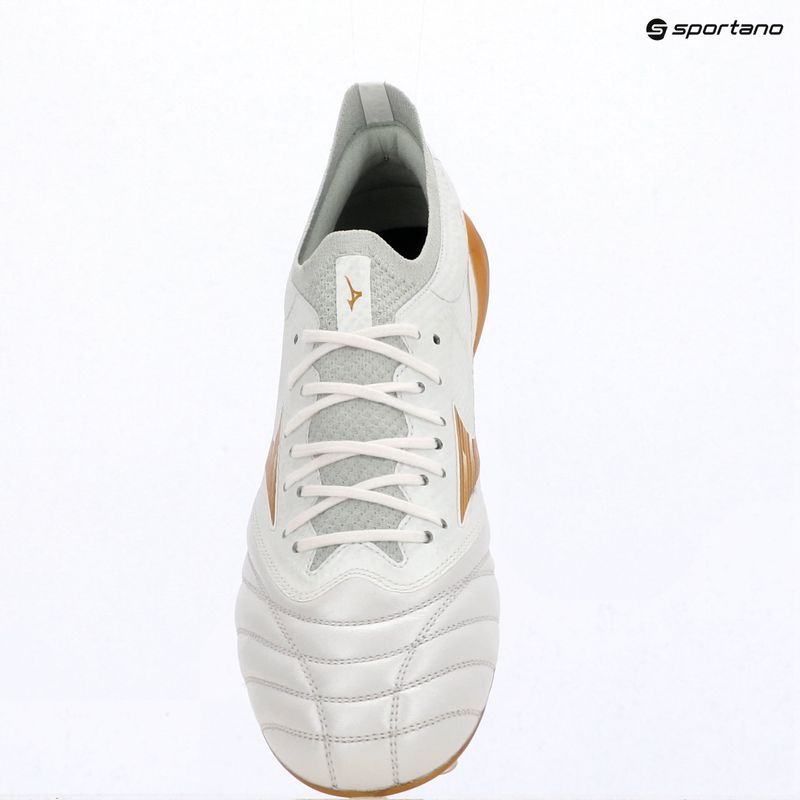 Football boots Mizuno Morelia Neo IV Beta Elite FG white/mp gold/cool gray 3c 12