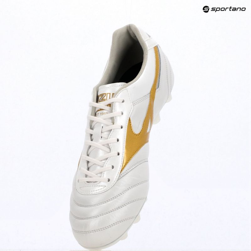 Football boots Mizuno Morelia II Elite FG white/football gold/galaxy silver 12