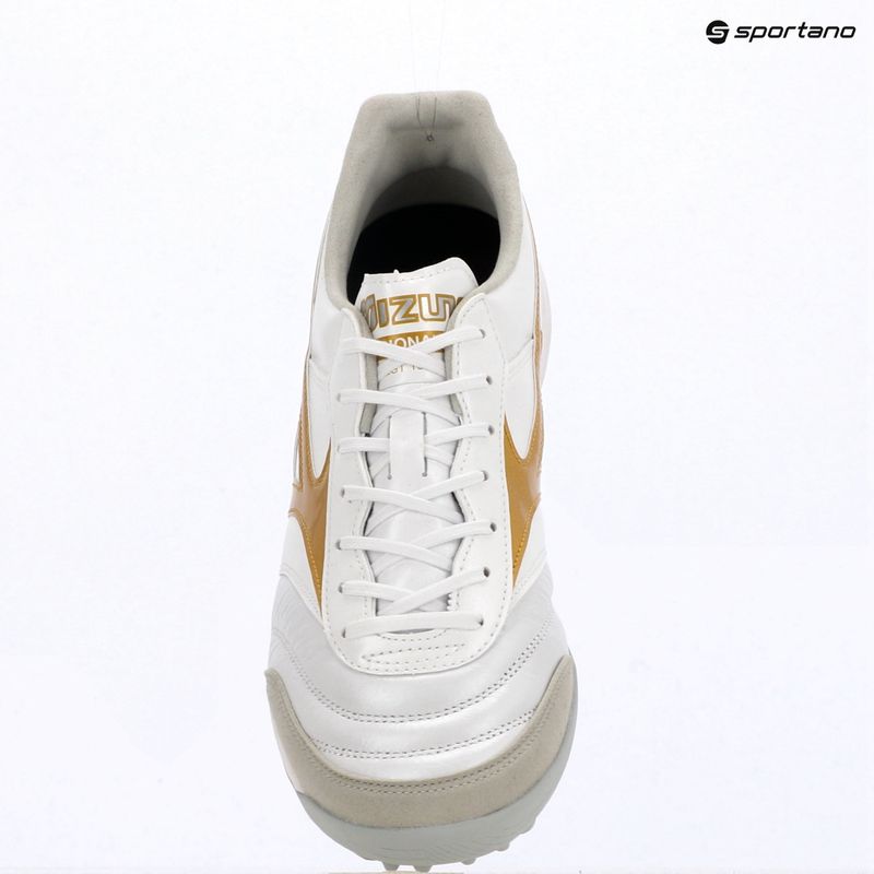 Football boots Mizuno Morelia Sala Elite TF white/football gold/galaxy silver 15