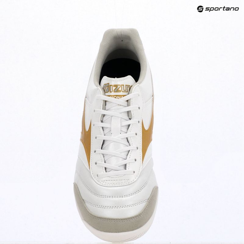 Football boots Mizuno Morelia Sala Elite IN white/football gold/galaxy sil 12