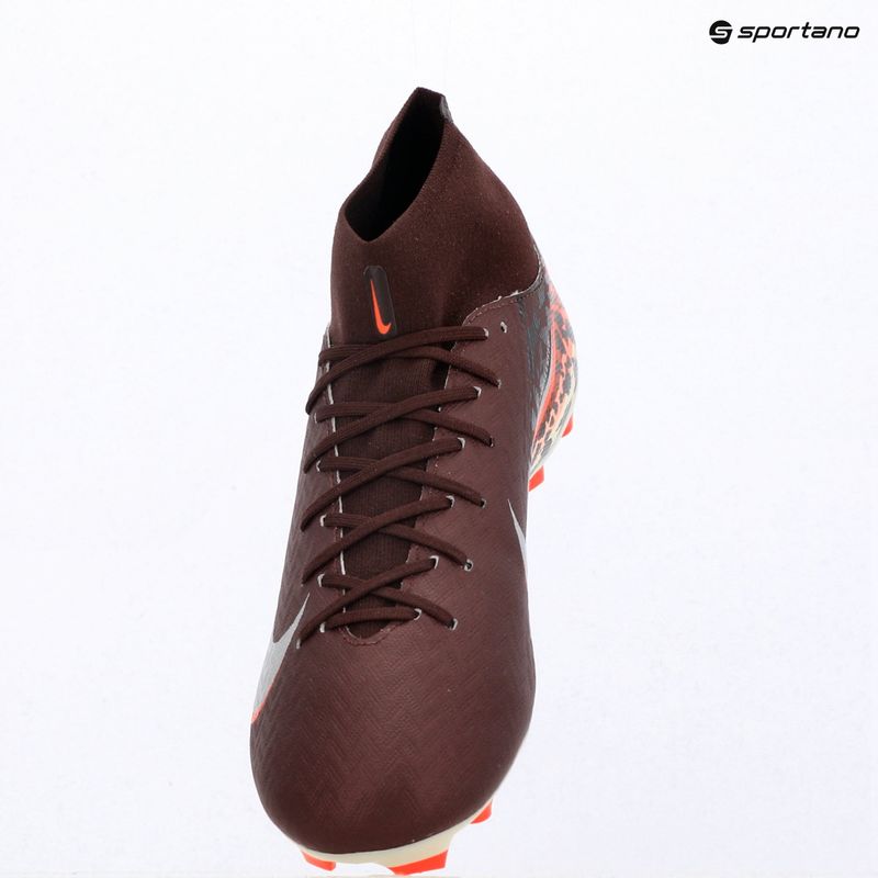 Men's football boots Nike United Mercurial Superfly 10 Academy MG burgundy crush/metallic silver 13