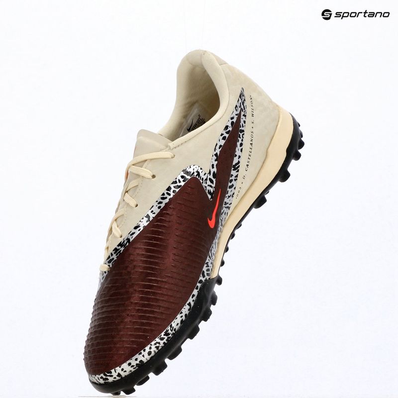 Men's football boots Nike United Phantom 6 Low Academy TF burgundy crush/fossil/university red 14