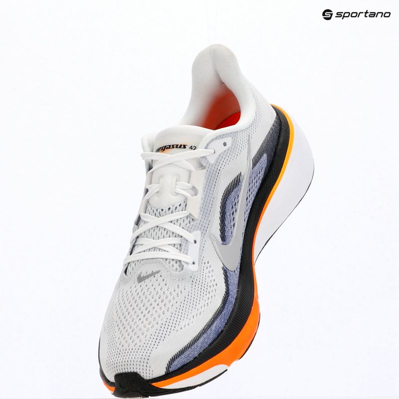 Men's running shoes Nike Pegasus 42 white/lapis/total orange/metallic silver 14