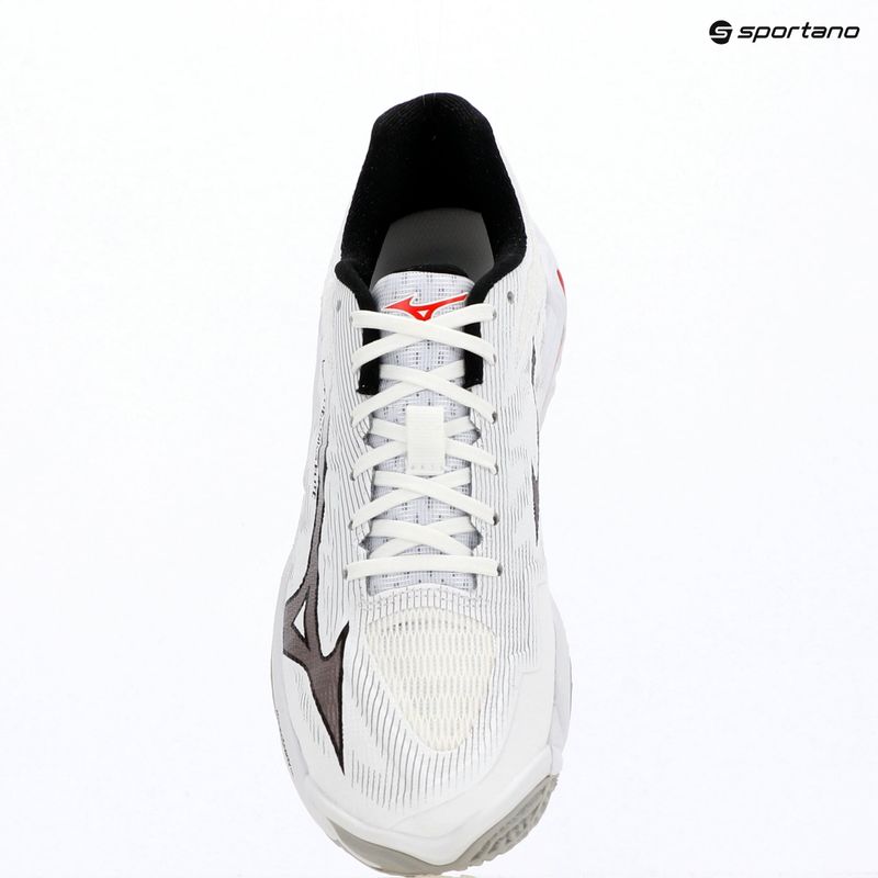 Volleyball shoes Mizuno Wave Lightning Elite white/black/fiery red 15