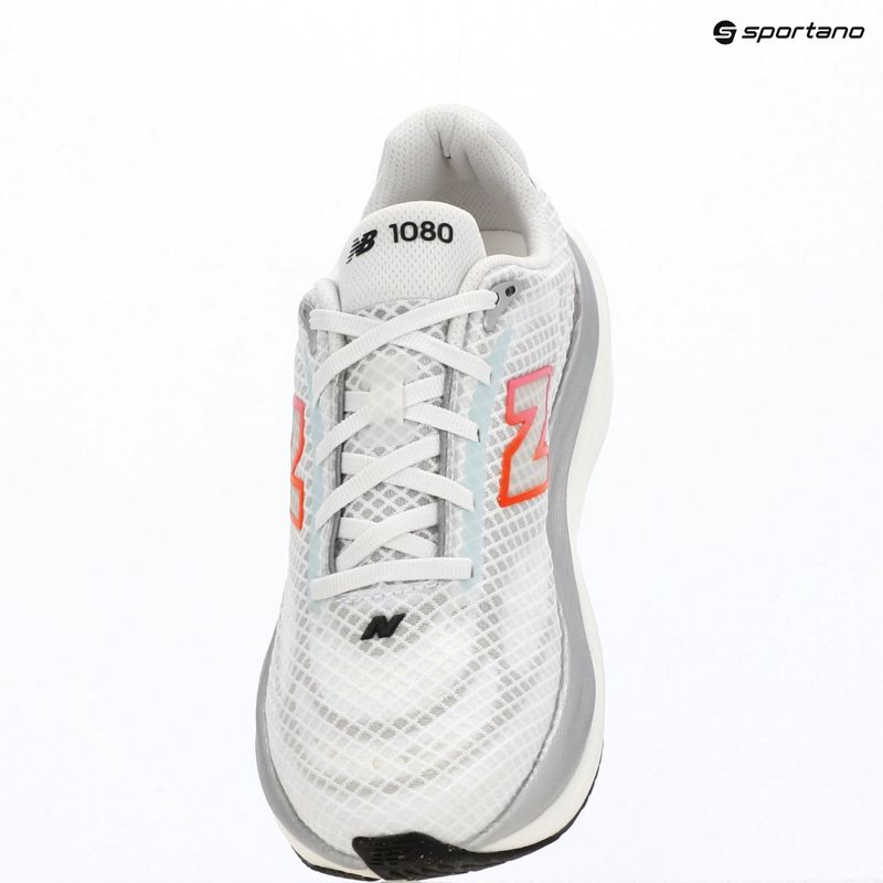 Women's running shoes New Balance 1080's V15 103 white/pink heat/tangerine heat 5