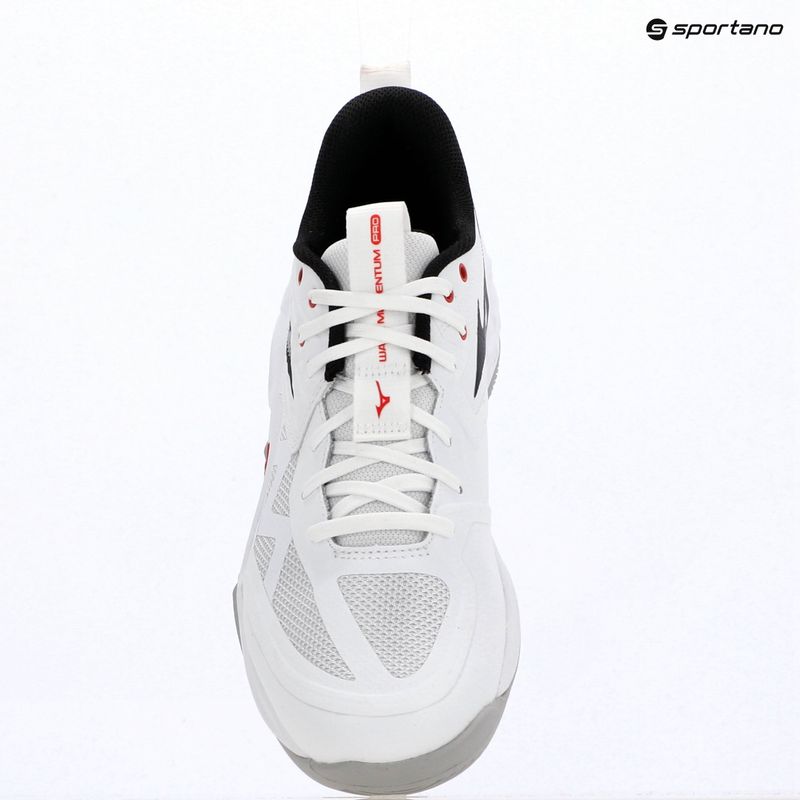 Volleyball shoes Mizuno Wave Momentum Pro white/black/fiery red 15
