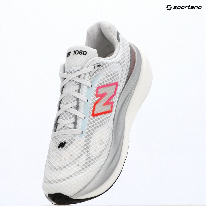 Men's running shoes New Balance 1080's V15 103 white/pink heat/tangerine heat 9