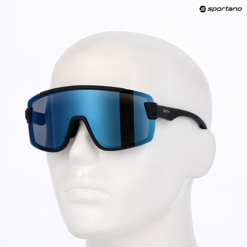 Sunglasses Smith Wildcat matte black/chrp polarized blue mirror/clear 5