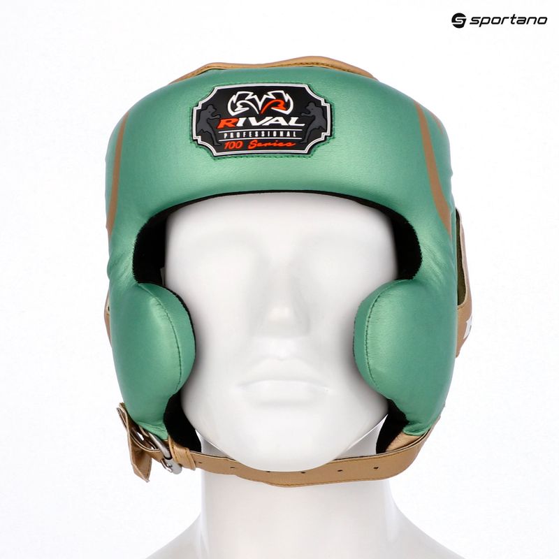 Boxing helmet Rival RHG100 Professional Headgear green/gold 6