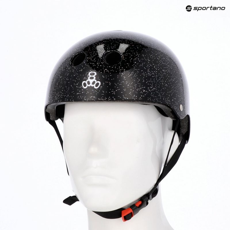 Triple Eight The Certified Sweatsaver black glitter helmet 5