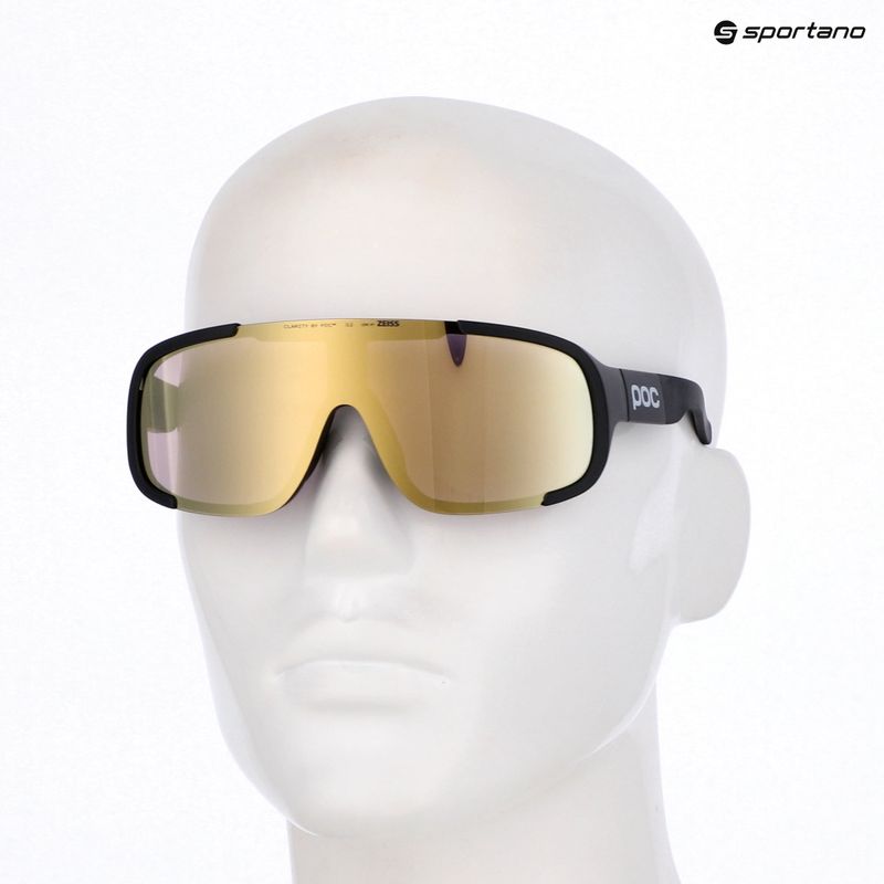 POC Aspire Mid uranium black/clarity road/partly sunny gold sunglasses 6