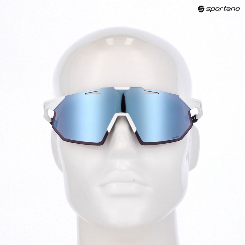 100% Hypercraft SQ soft tact white/hyper blue multilayer sunglasses 5