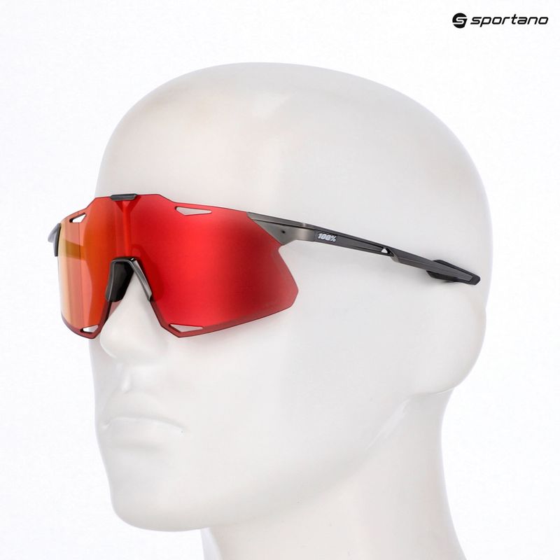 100% Hypercraft black chrome/hiper red mirror sunglasses 6