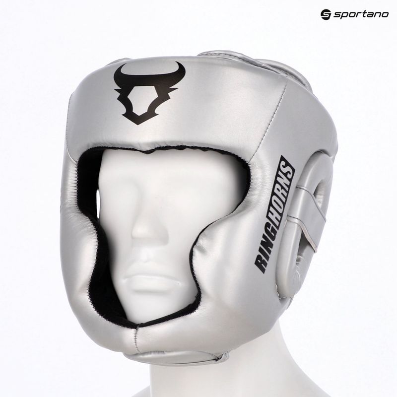 Boxing headguard Venum Ringhorns Charger Headgear silver/black 8