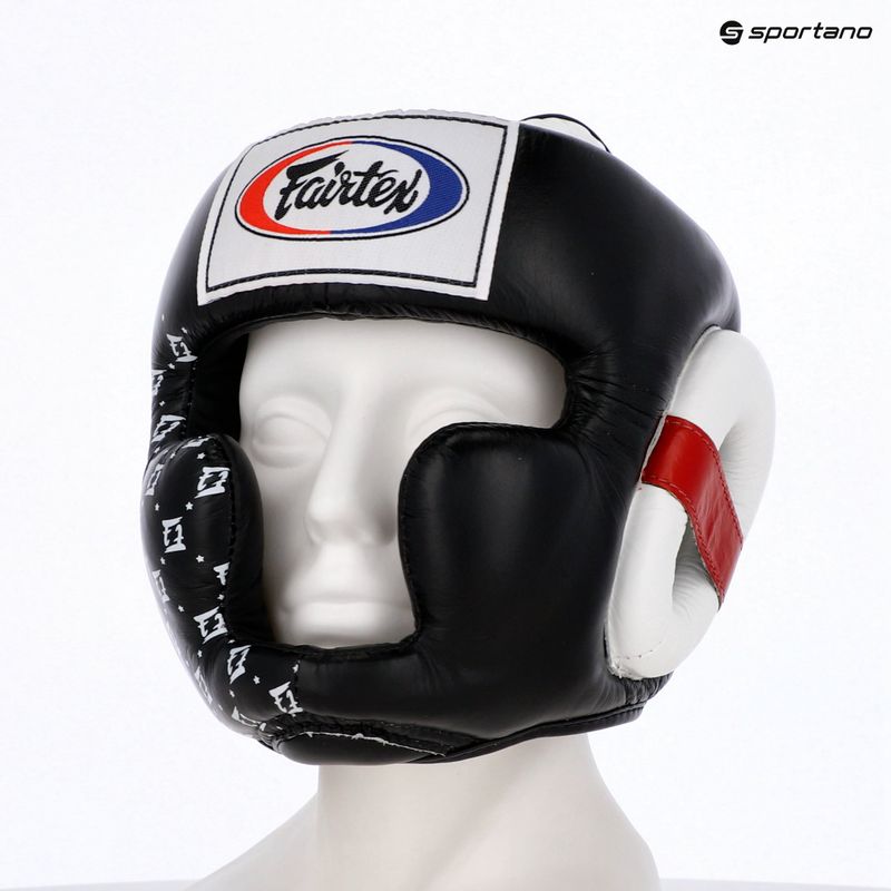 Fairtex Super Sparring boxing helmet black/white 6