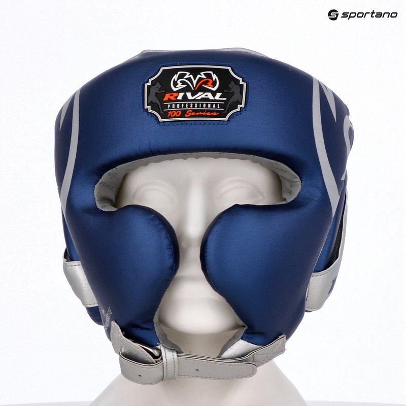 Rival RHG100 Professional Headgear blue/silver boxing helmet 6