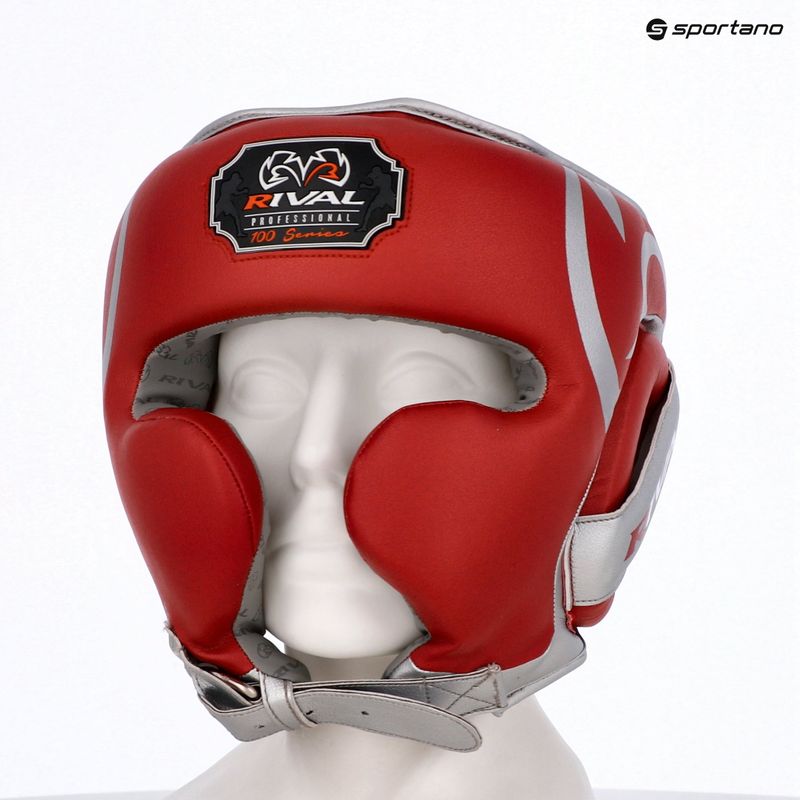 Boxing helmet Rival RHG100 Professional Headgear red/silver/grey 6