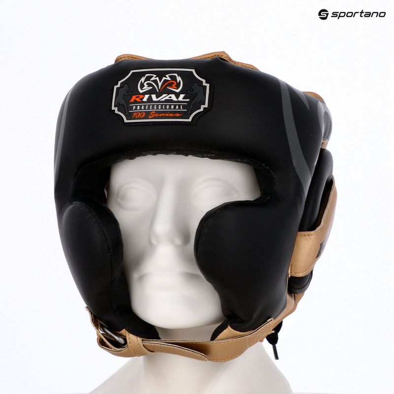 Rival RHG100 Professional boxing helmet headgear black/gold 6