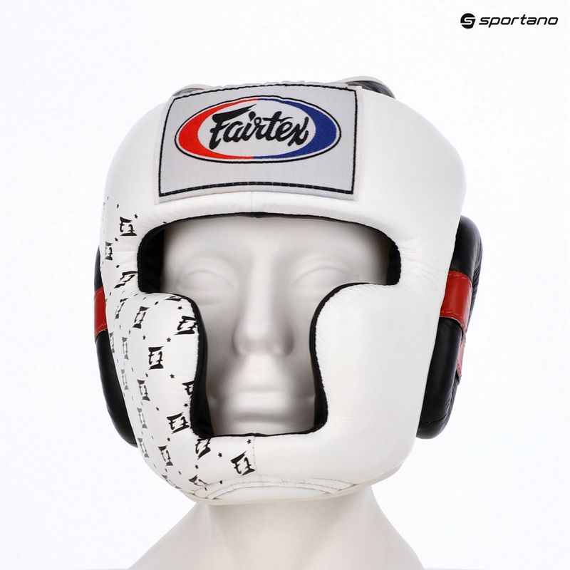 Fairtex Super Sparring boxing helmet white/black 6