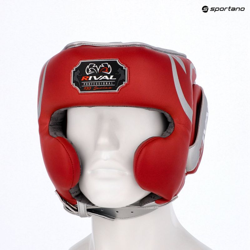Boxing helmet Rival RHG100 Professional Headgear red/silver 6