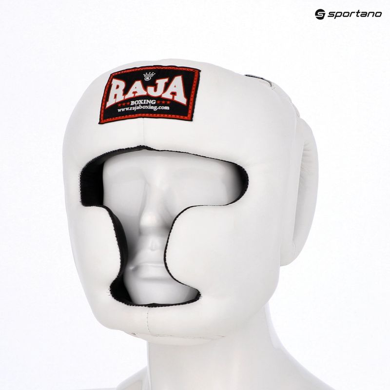 Boxing helmet RAJA BOXING Genuine Leather white 4