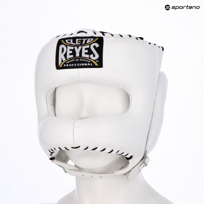 Cleto Reyes Boxing Helmet With Pointed Face Nylon Bar white 3