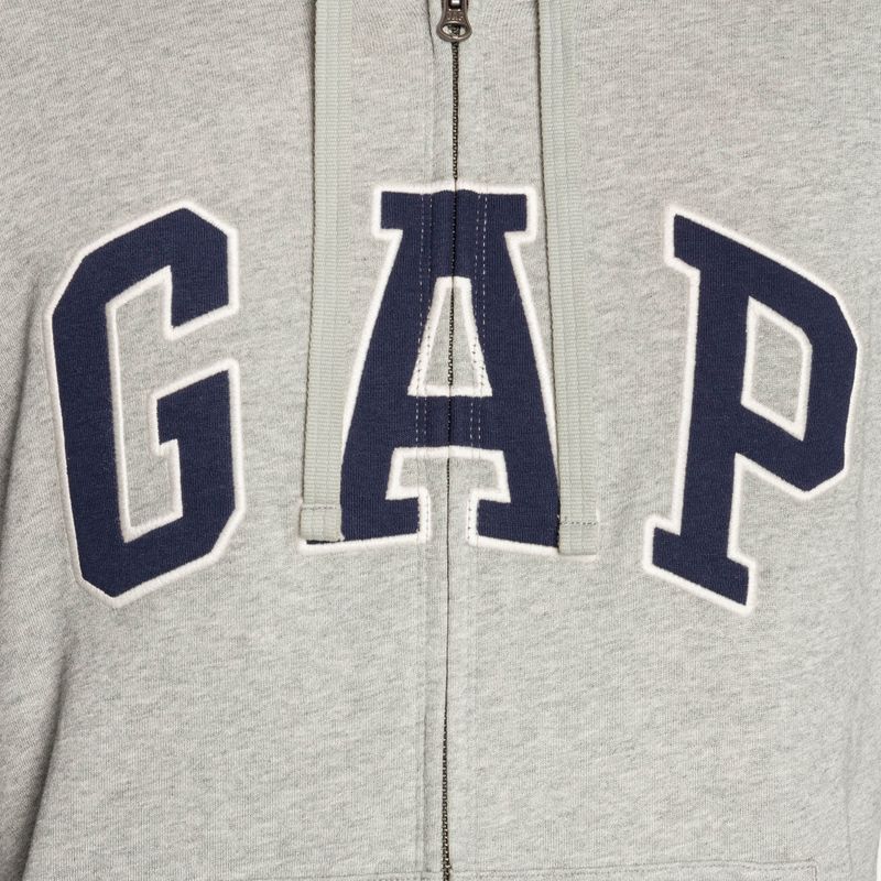 Men's GAP XLS FT Arch FZ HD sweatshirt b10 grey heather 4