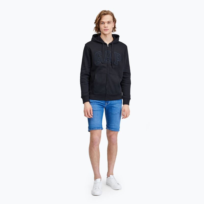 Men's GAP V-Heritage Logo FZ sweatshirt true black 2