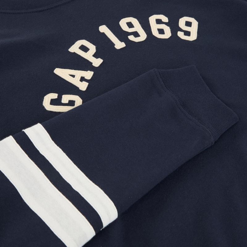 Men's GAP Logo Piping Crewneck sweatshirt blue navy 3