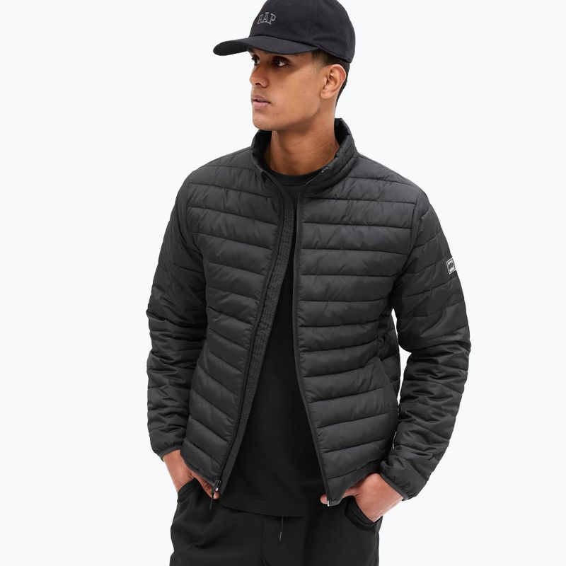 Men's GAP V-Frch Logo LTWT Puffer jacket true black