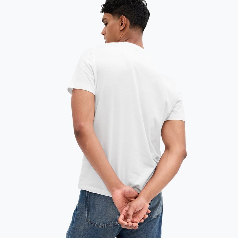 Men's GAP Micro Logo Crew Neck Tee white global 2