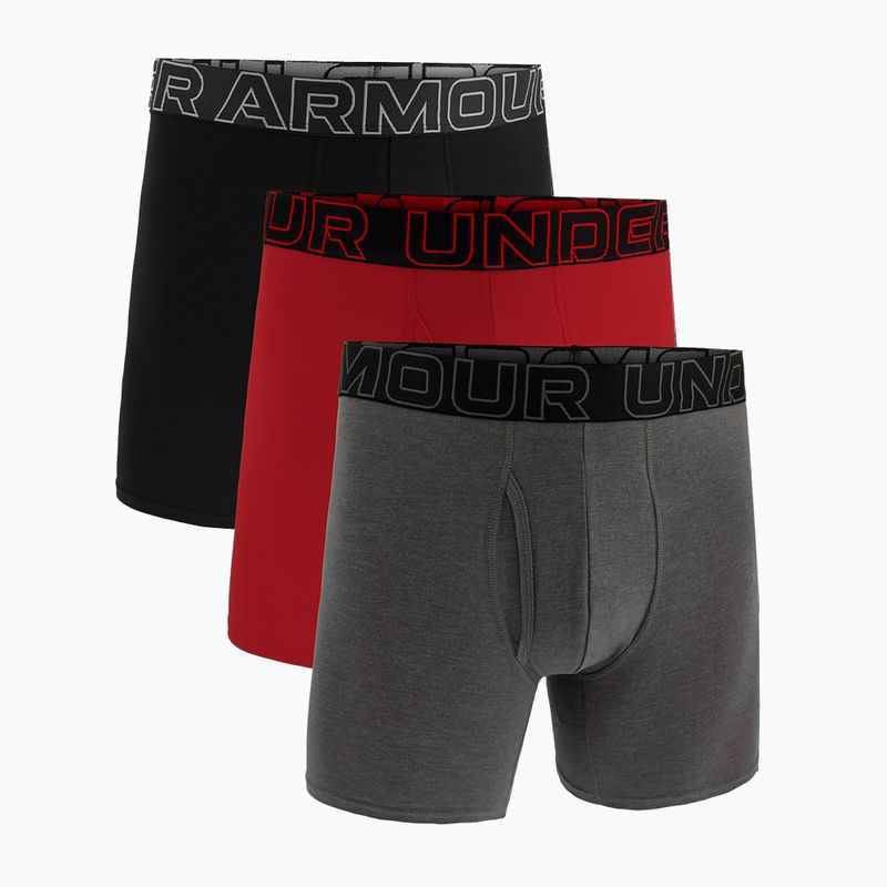 Under Armour Perf Cotton men's briefs 6" 3 pcs carbon black/galaxy black 15