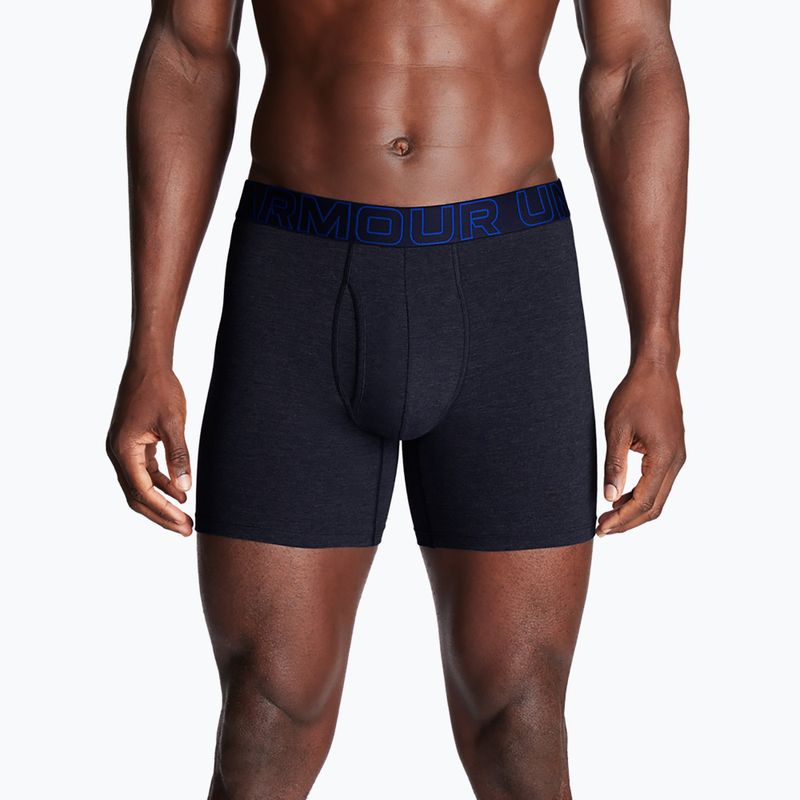 Under Armour Perf Cotton 6" men's boxer shorts 3 pairs midnight/navy 2