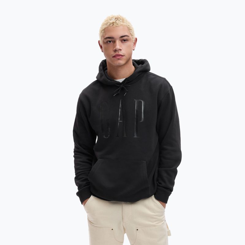 Men's GAP Shine Logo Hoodie true black