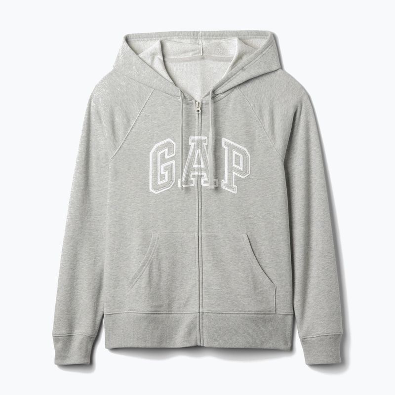 Women's GAP French Fullzip Logo Hoodie light heather grey 3