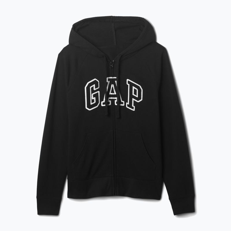 Women's GAP French Fullzip Logo Hoodie true black 3