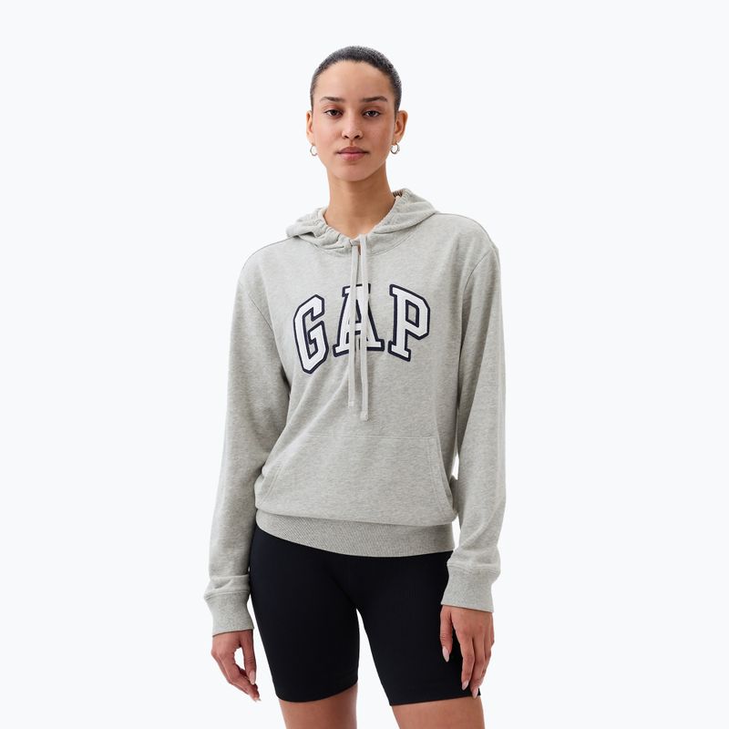 Women's GAP Heritage French Logo Hoodie light heather grey