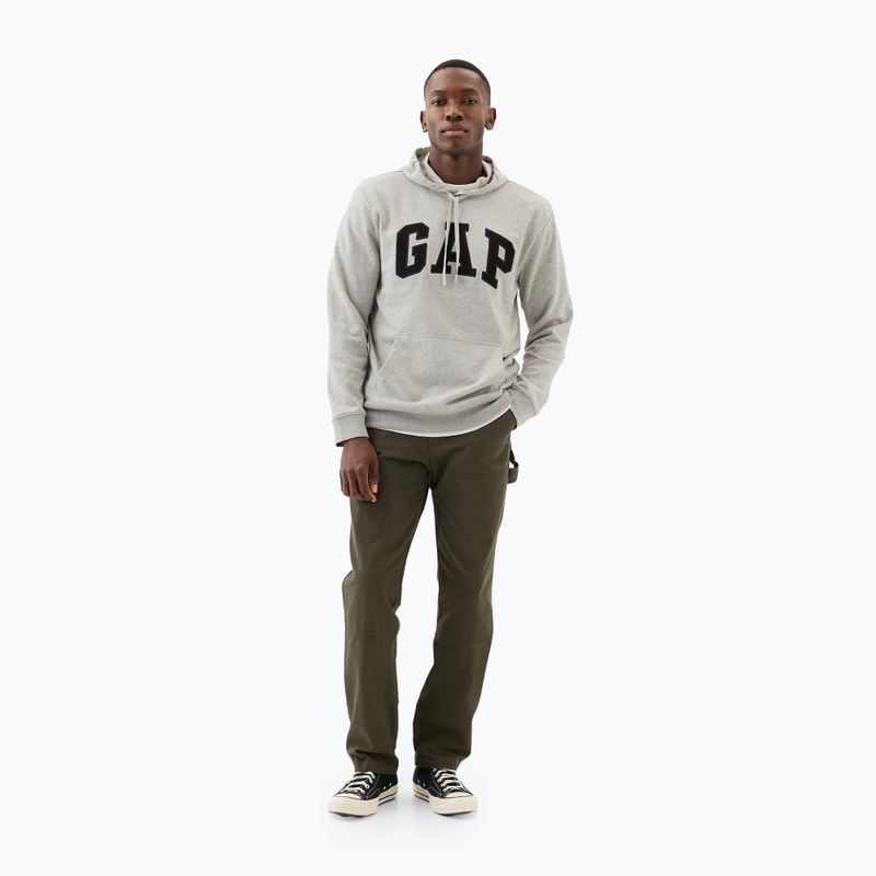 Men's GAP Heritage French Terry Logo light heather grey sweatshirt 2
