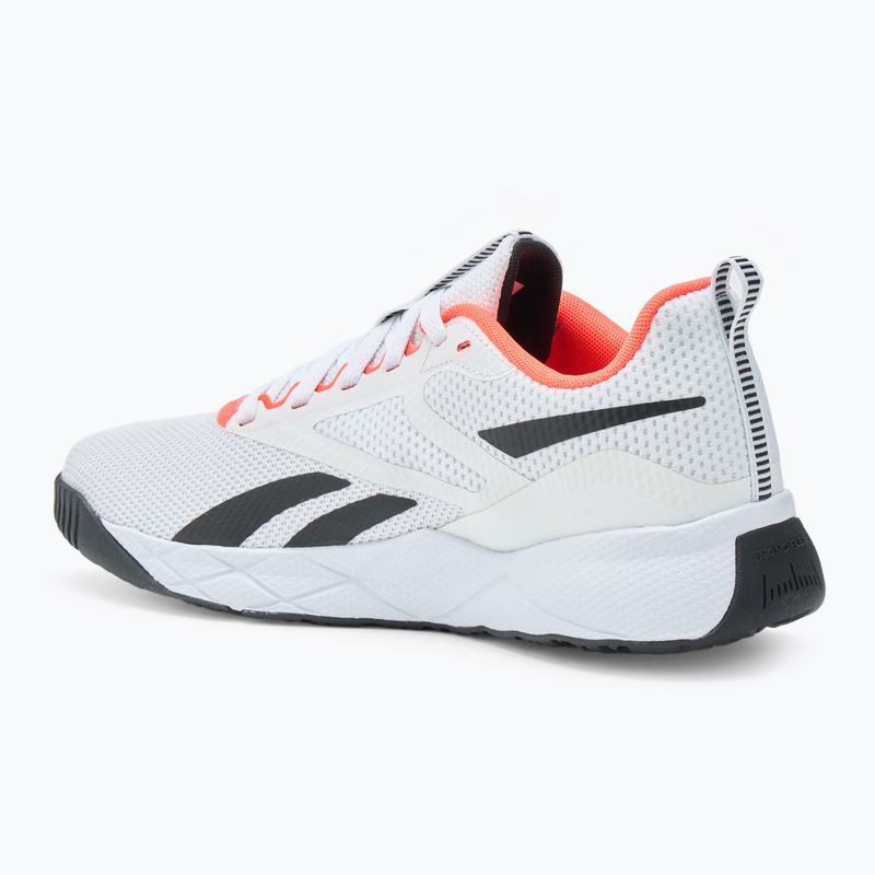 Men's Reebok NFX training shoes cloud white/core black/orange flare 3