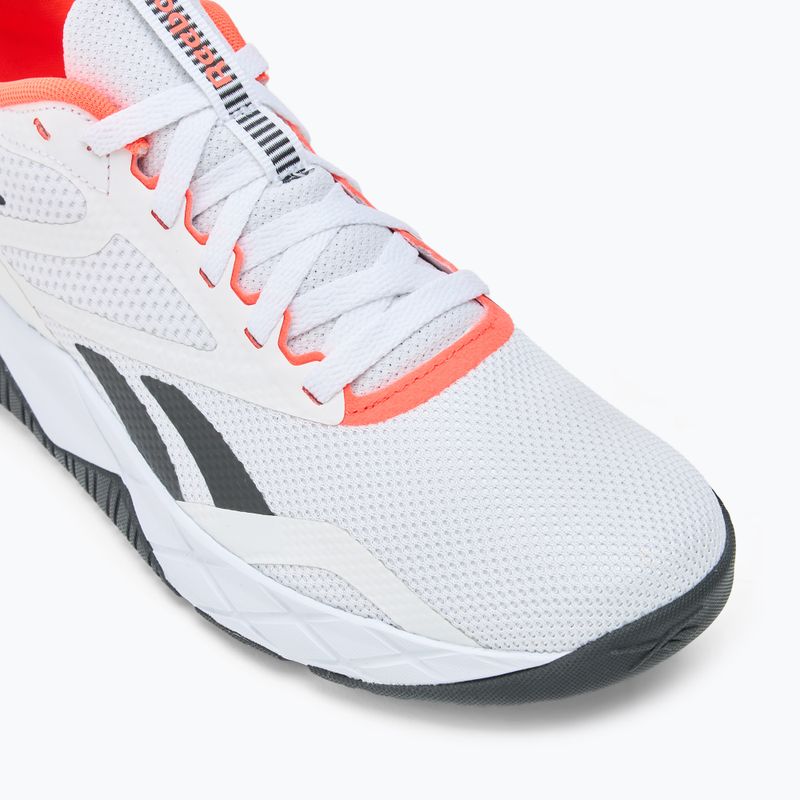 Men's Reebok NFX training shoes cloud white/core black/orange flare 7