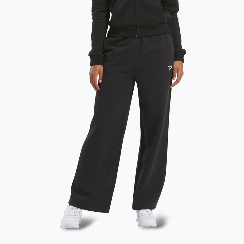 Women's trousers Reebok Identity Small Logo Fleece Wide Leg black