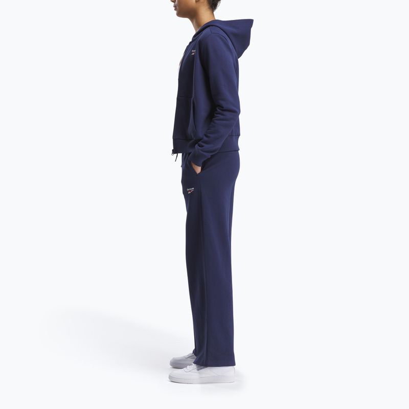 Women's trousers Reebok Identity Small Logo Fleece WIde Leg vector navy 2