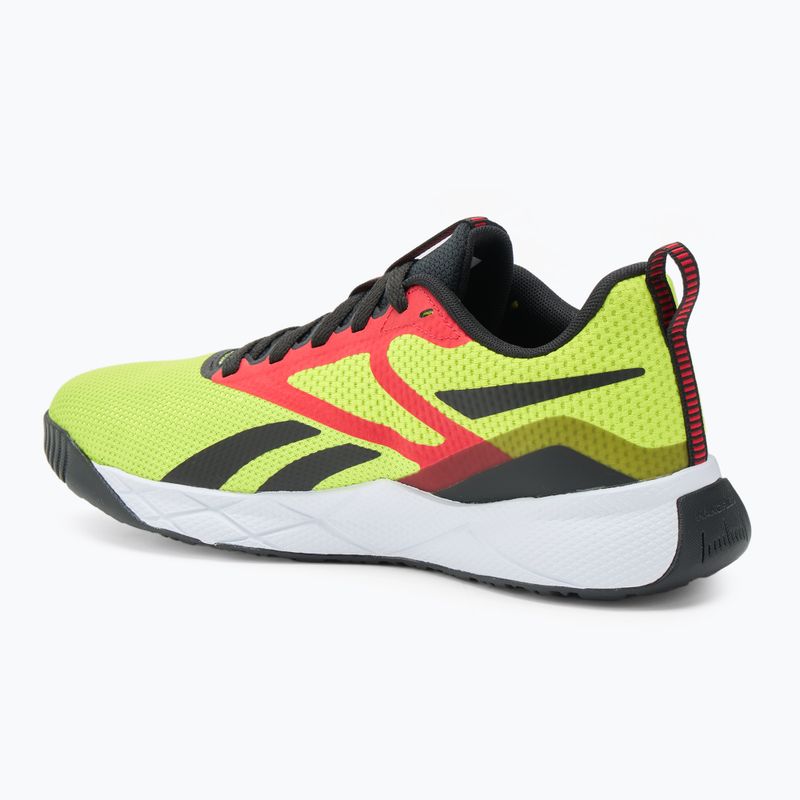 Reebok NFX men's training shoes acid yellow/black/vector red 3
