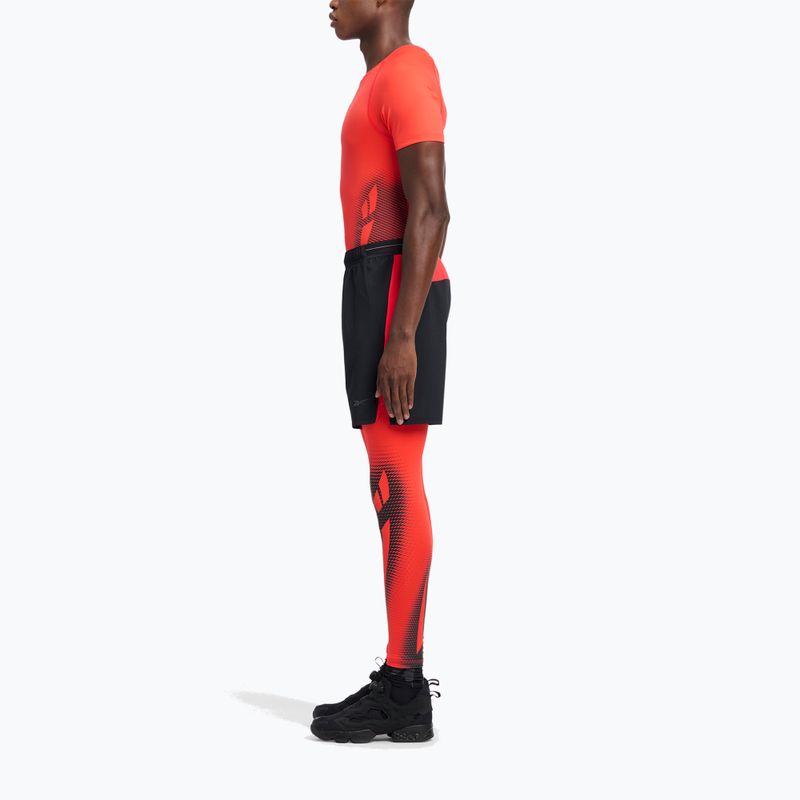Men's training shorts Reebok Athlete Speed black/energy red 2