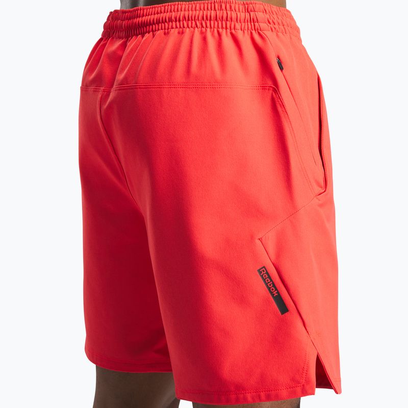 Men's training shorts Reebok Athlete Strenght energy red 4
