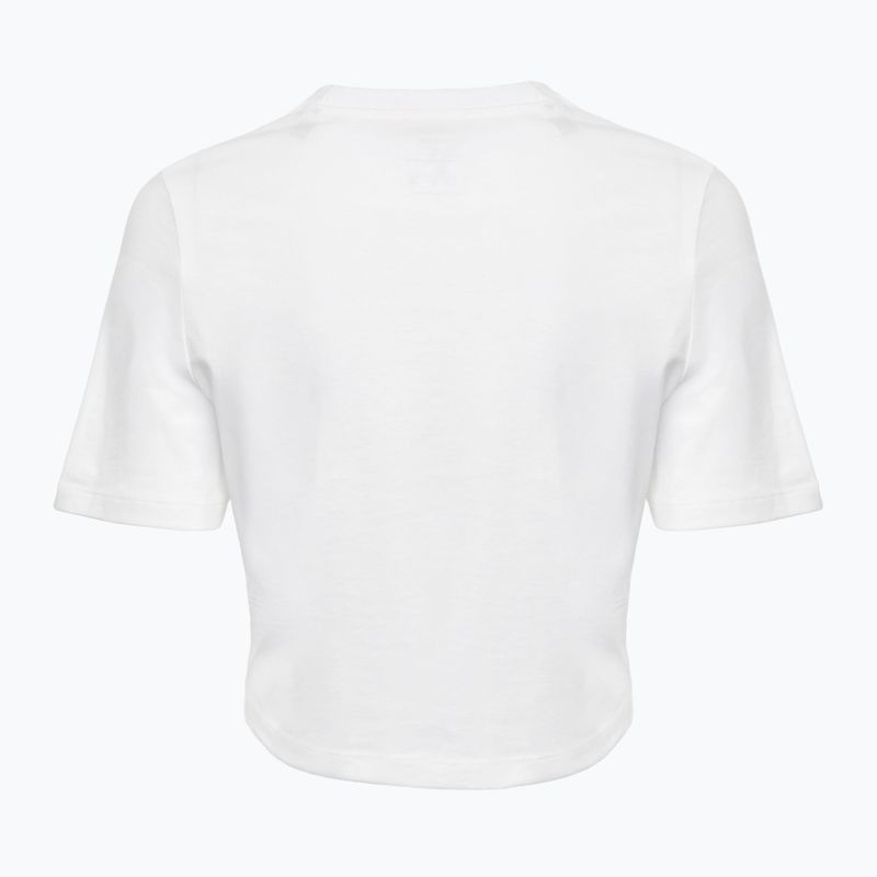 Women's T-shirt Reebok Identity Big Logo Crop Tee white/coral/blue 2
