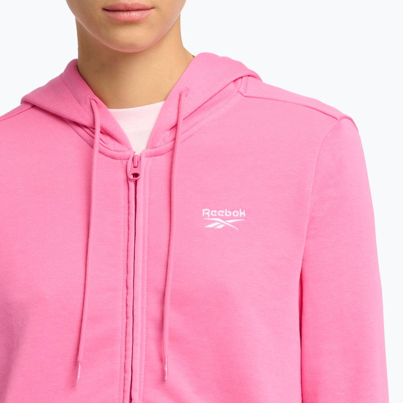 Women's Reebok Small Logo French Terry FZ sweatshirt true pink 4