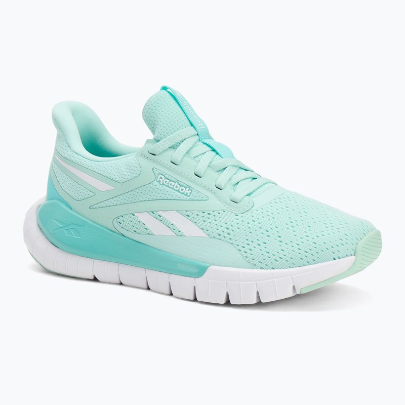 Reebok women's Reebok Flex Trainer glitch aqua/footwear white/ai aqua training shoes