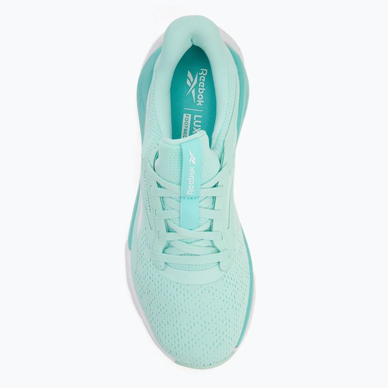 Reebok women's Reebok Flex Trainer glitch aqua/footwear white/ai aqua training shoes 5